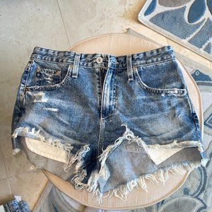 AG Denim Distressed Shorts